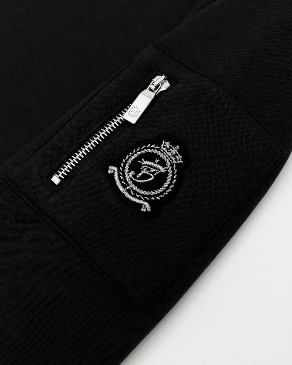 Benjart Chrome HRH Utility Sweatshirt in black, badge detail