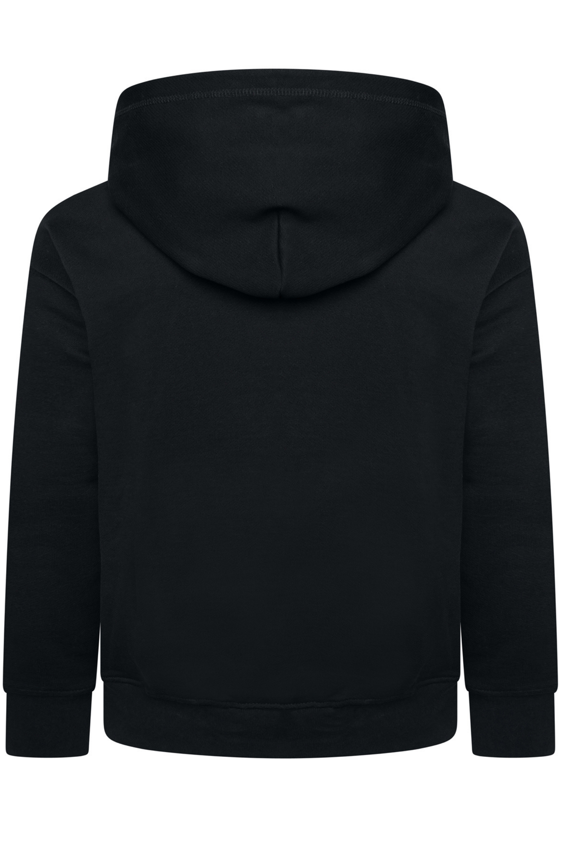 Benjart Chenille Badge Pullover in black, side view