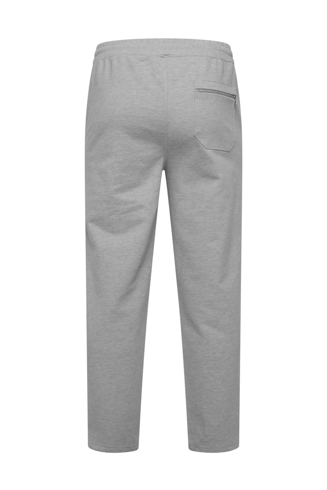 Benjart Chenille Badge Joggers in melange grey, back view