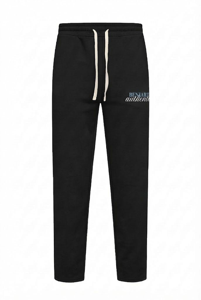 Benjart Authentic Track Joggers in black, side view