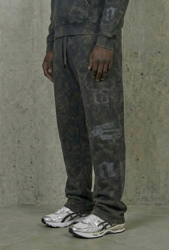 Benjart JART Regal Crest Joggers in acid navy, detail view