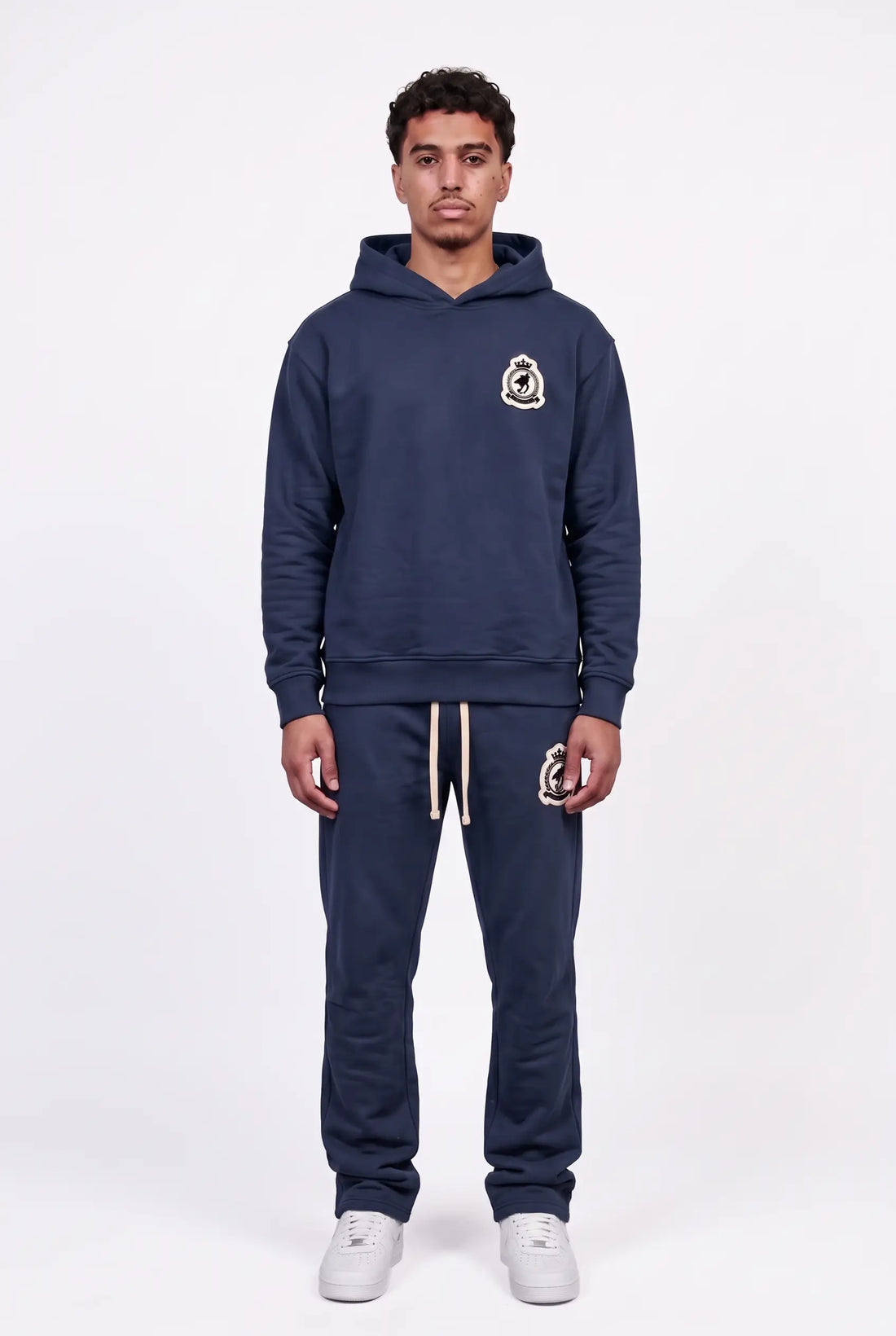 Chenille Badge Pullover - Navy