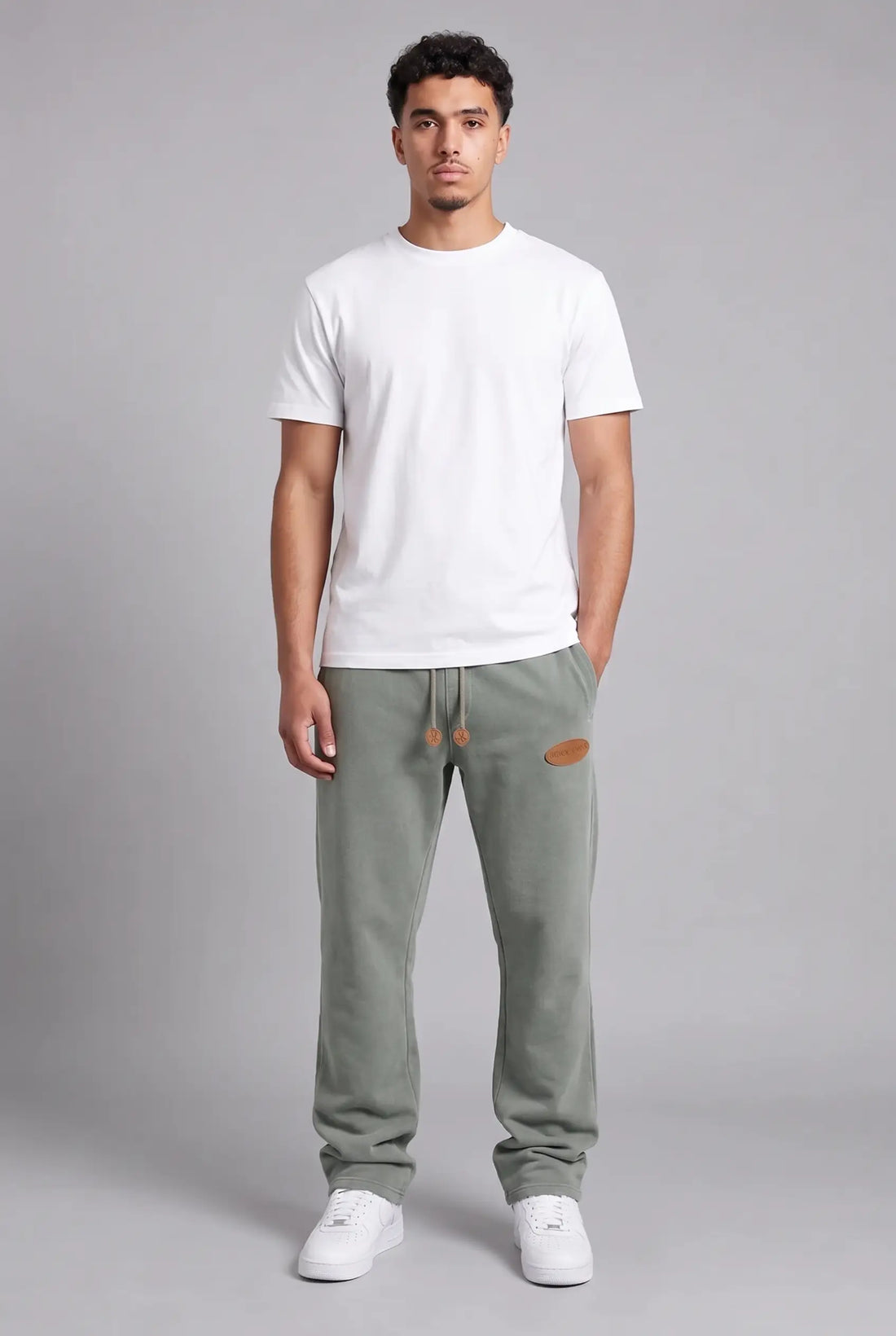 Benjart Stone leather Tab Jogger