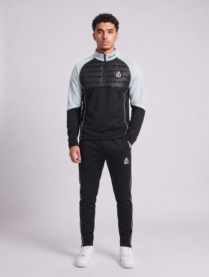 HRH Sport Tracksuit Top - Black/Grey