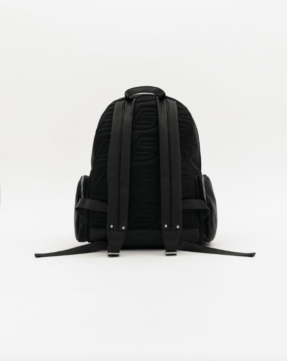 Benjart Nylon Weekender Backpack in black, back view