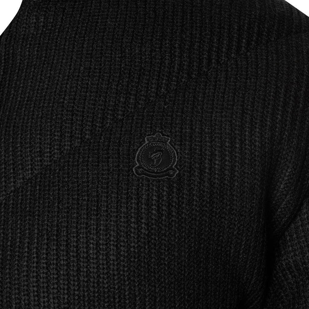 HRH Panelled Knit Jacket - Black