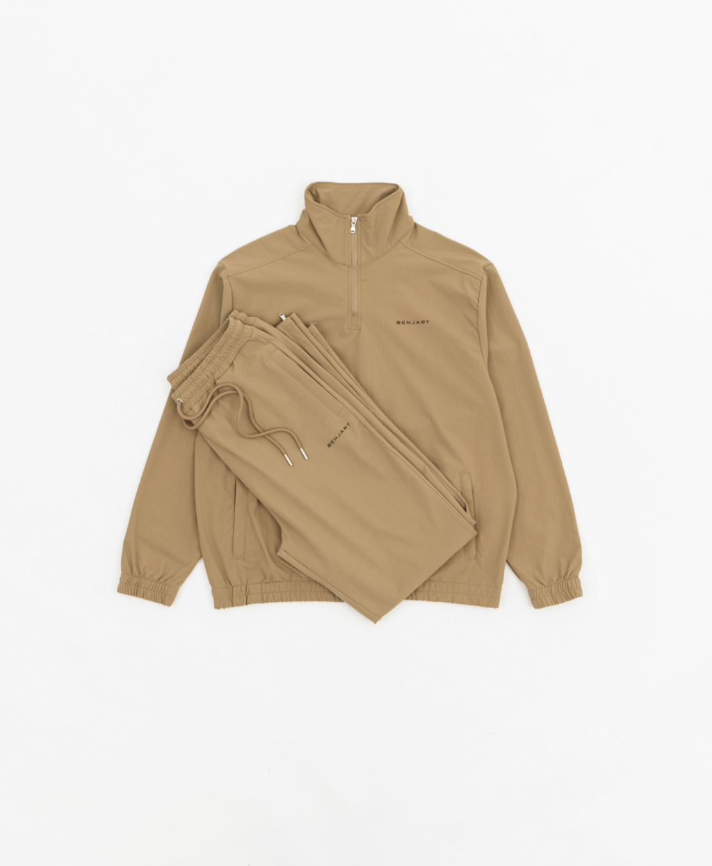 Benjart Nylon Quarter Zip - Sand