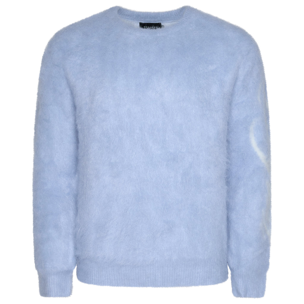 Benjart Mohair Crewneck - Blue