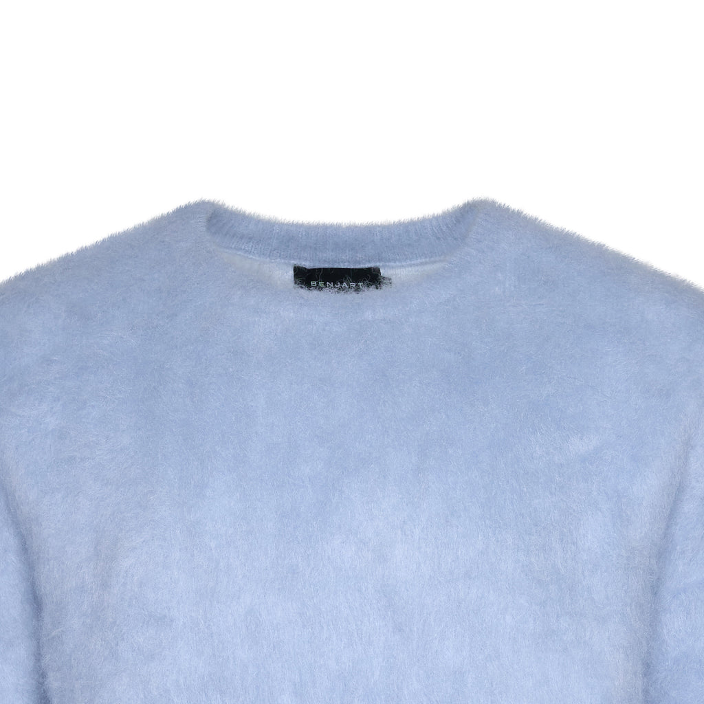 Benjart Mohair Crewneck - Blue