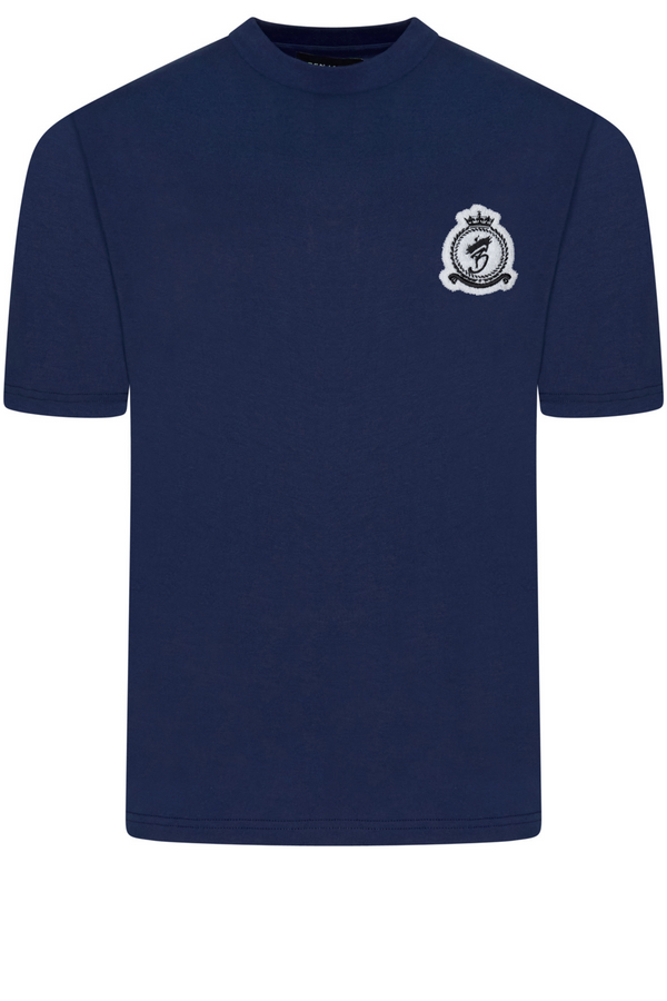 Chenille HRH T-Shirt - Navy (PRE-ORDER)
