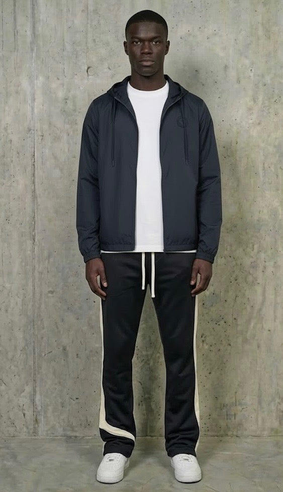 Benjart HRH Windbreaker in navy, detail view