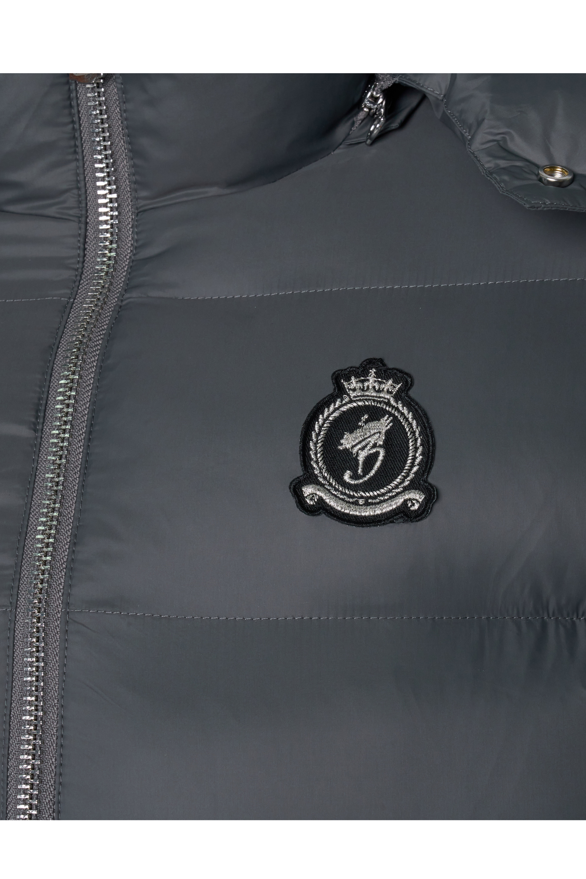 HRH Puffer Chrome Zip - Grey