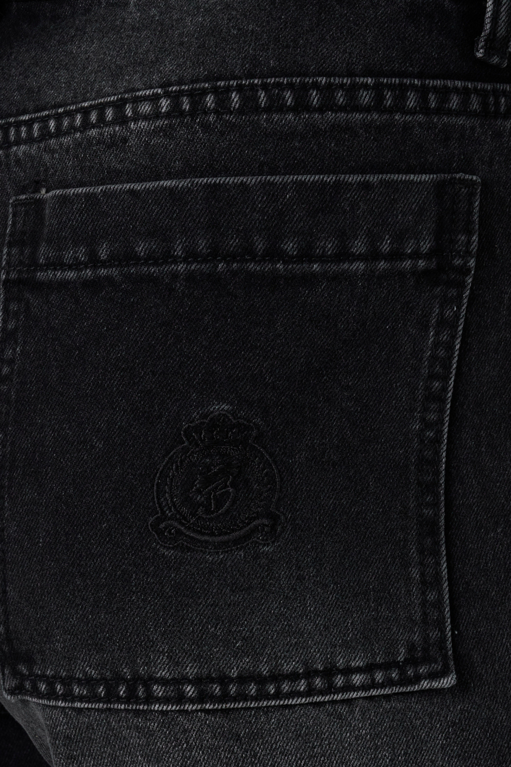 Benjart Black Stone washed Distressed Denim Shorts