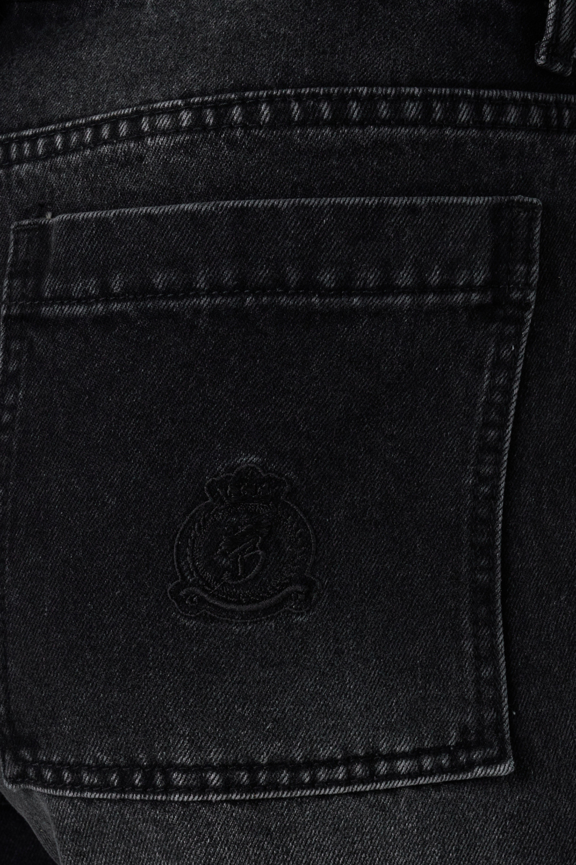 Benjart Black Stone washed Distressed Denim Shorts