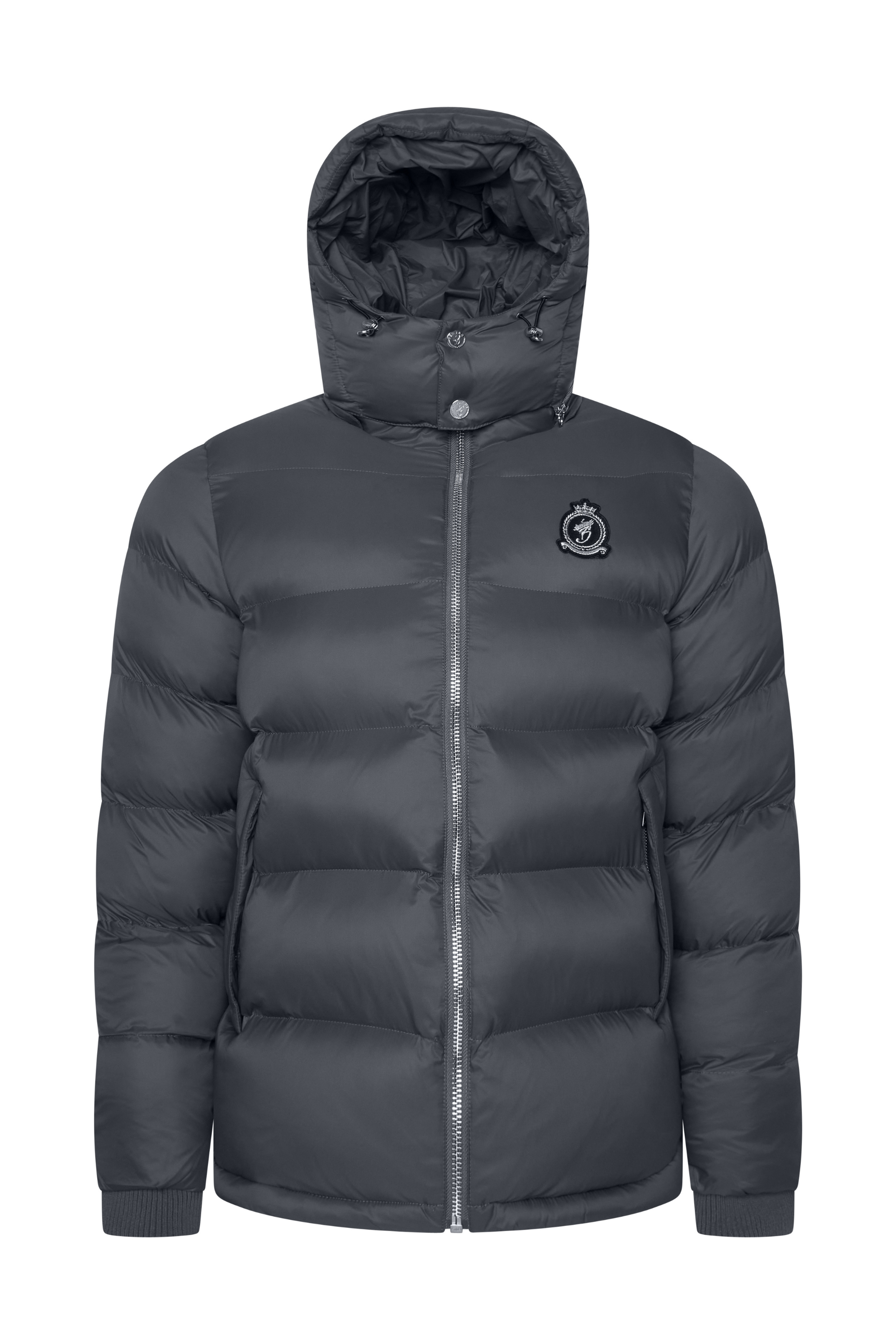 HRH Puffer Chrome Zip - Grey