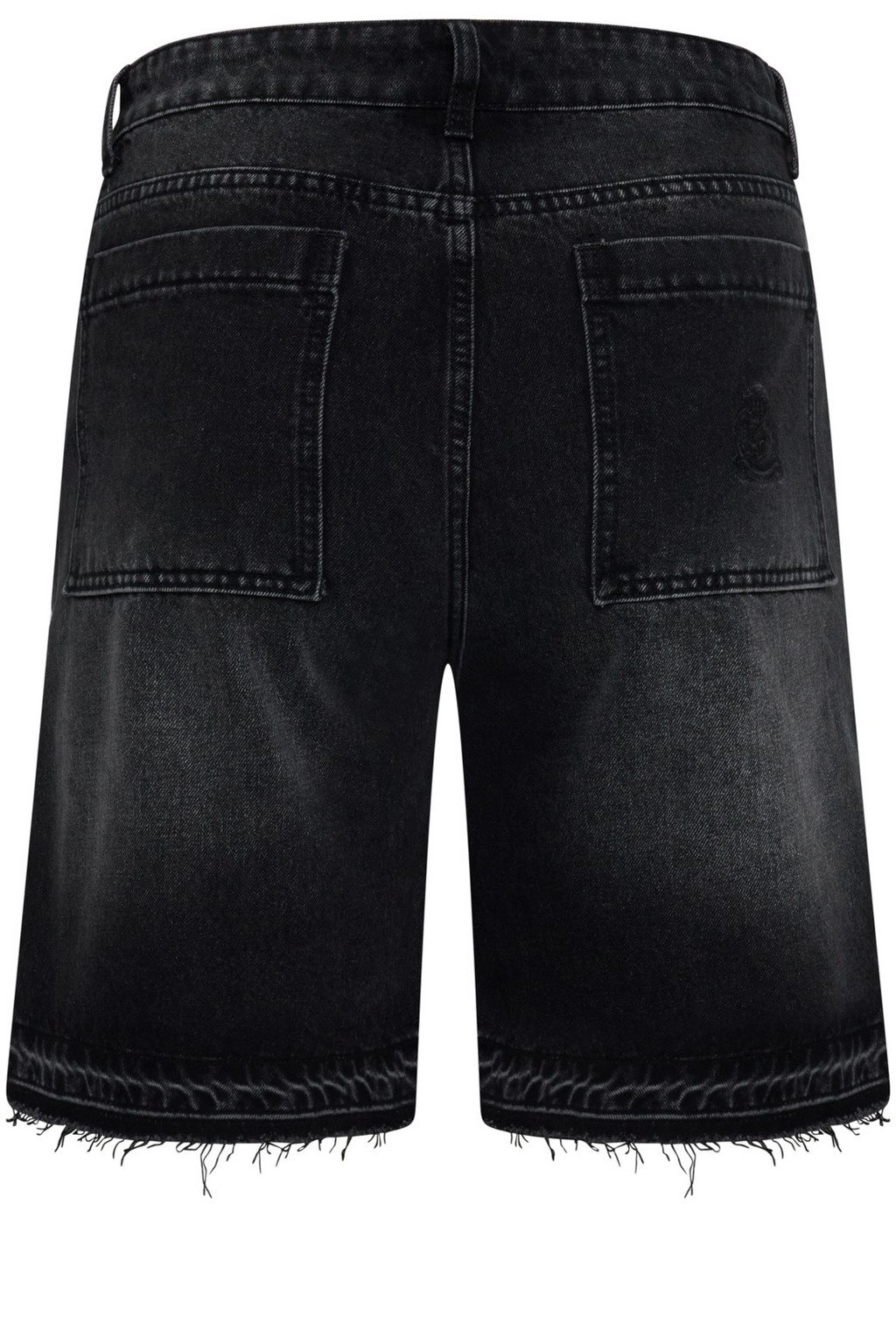 Benjart Black Stone washed Distressed Denim Shorts