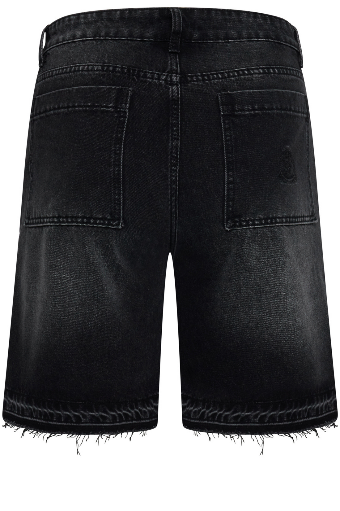 Benjart Black Stone washed Distressed Denim Shorts