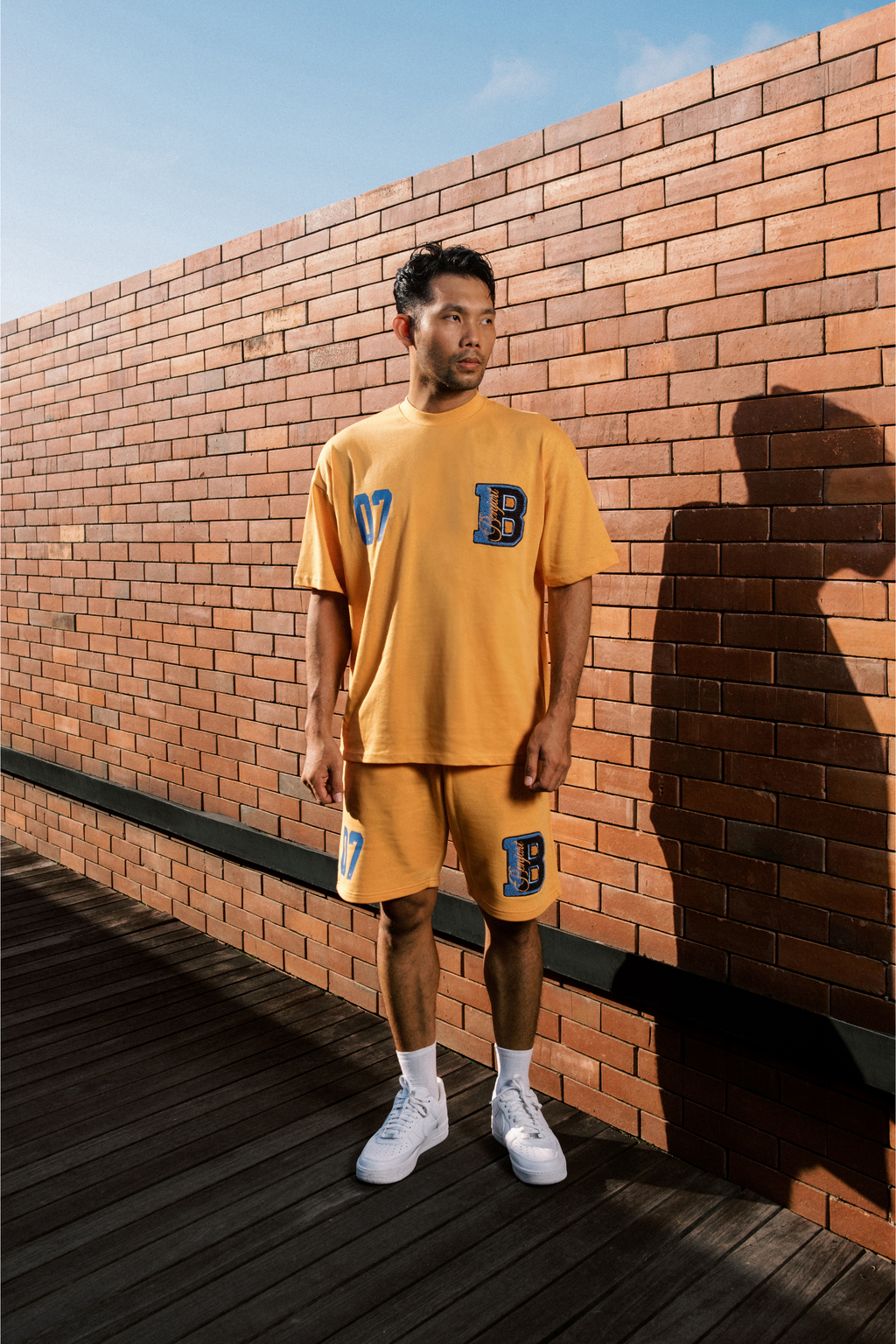 Cursive Shorts - Orange