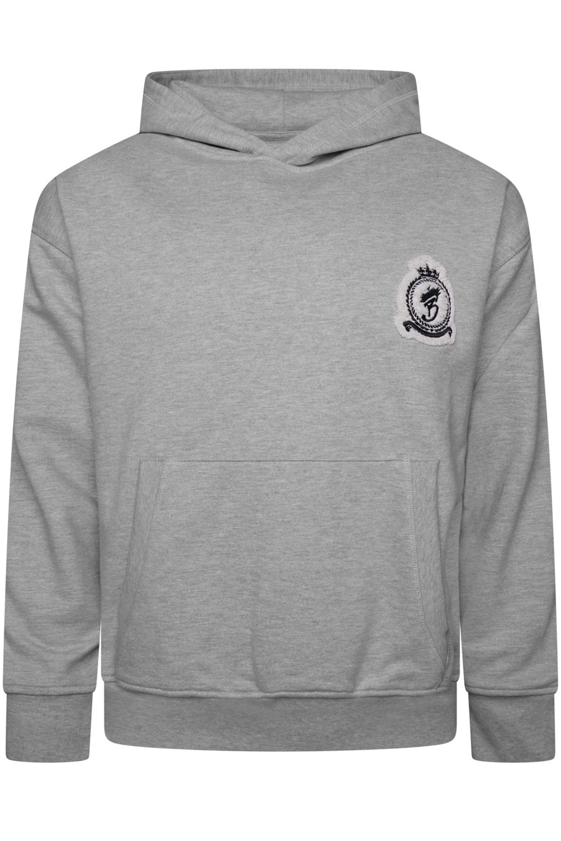 Benjart Chenille Pullover in melange grey, side view