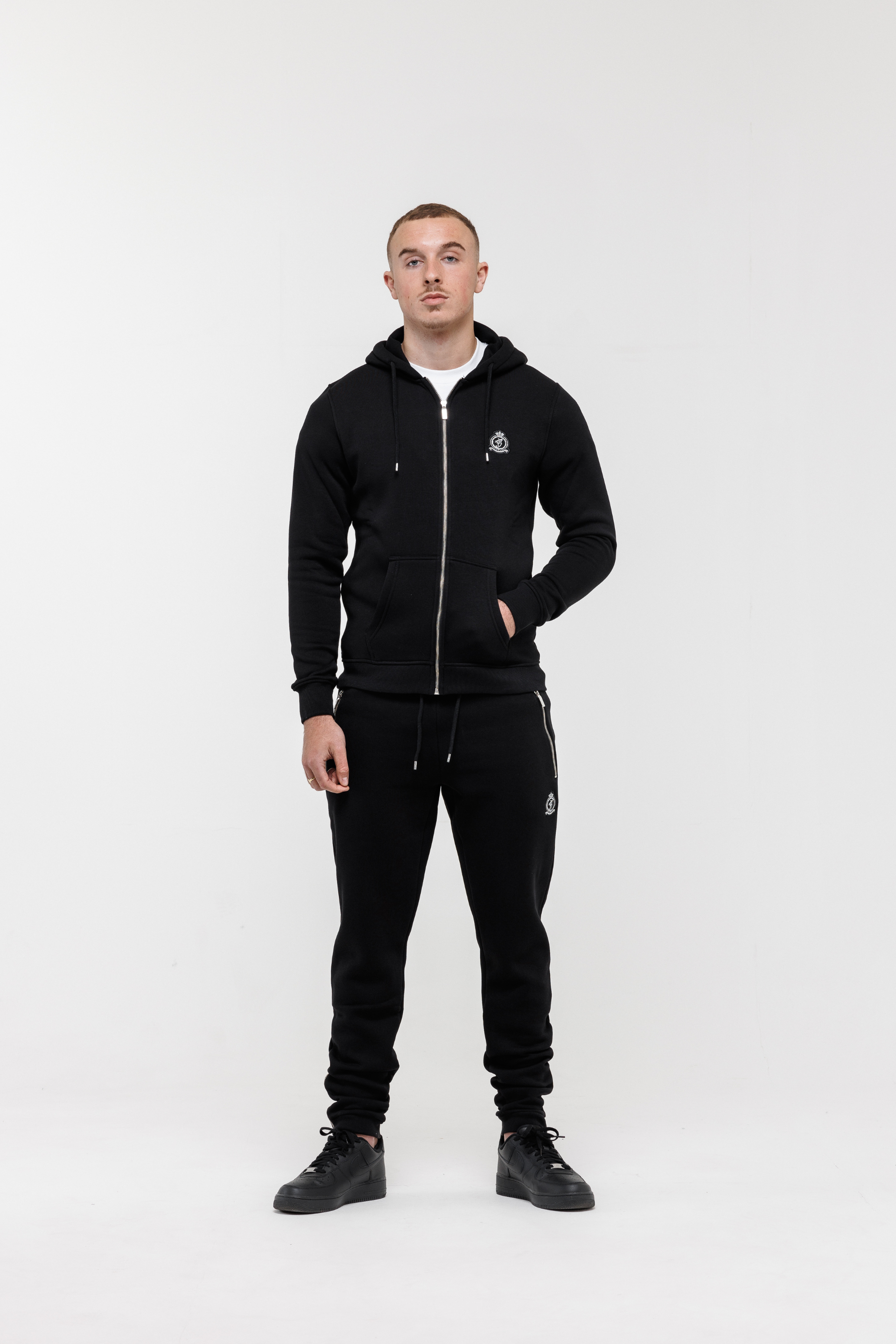 HRH Classic Zip Joggers - Black