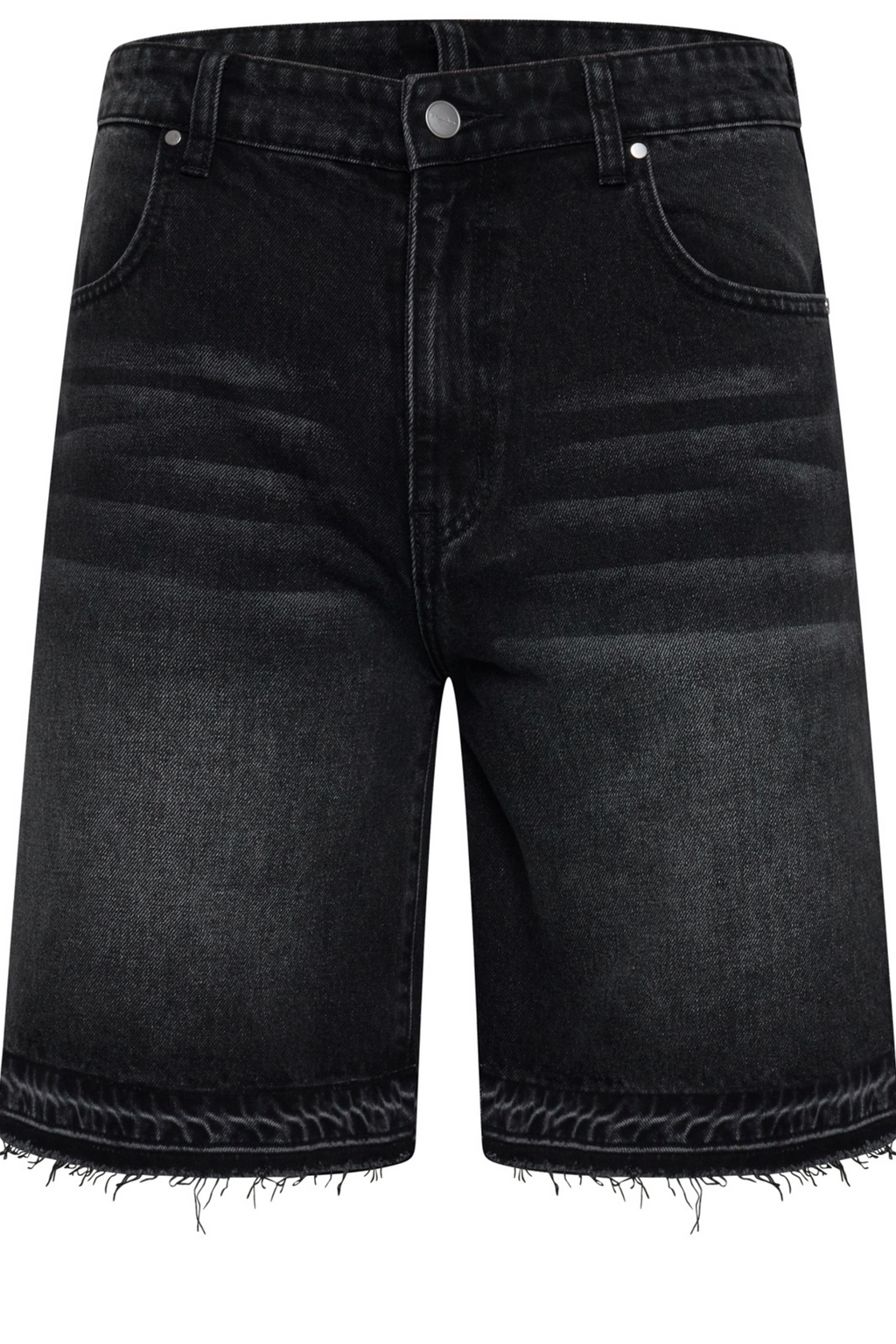 Benjart Black Stone washed Distressed Denim Shorts