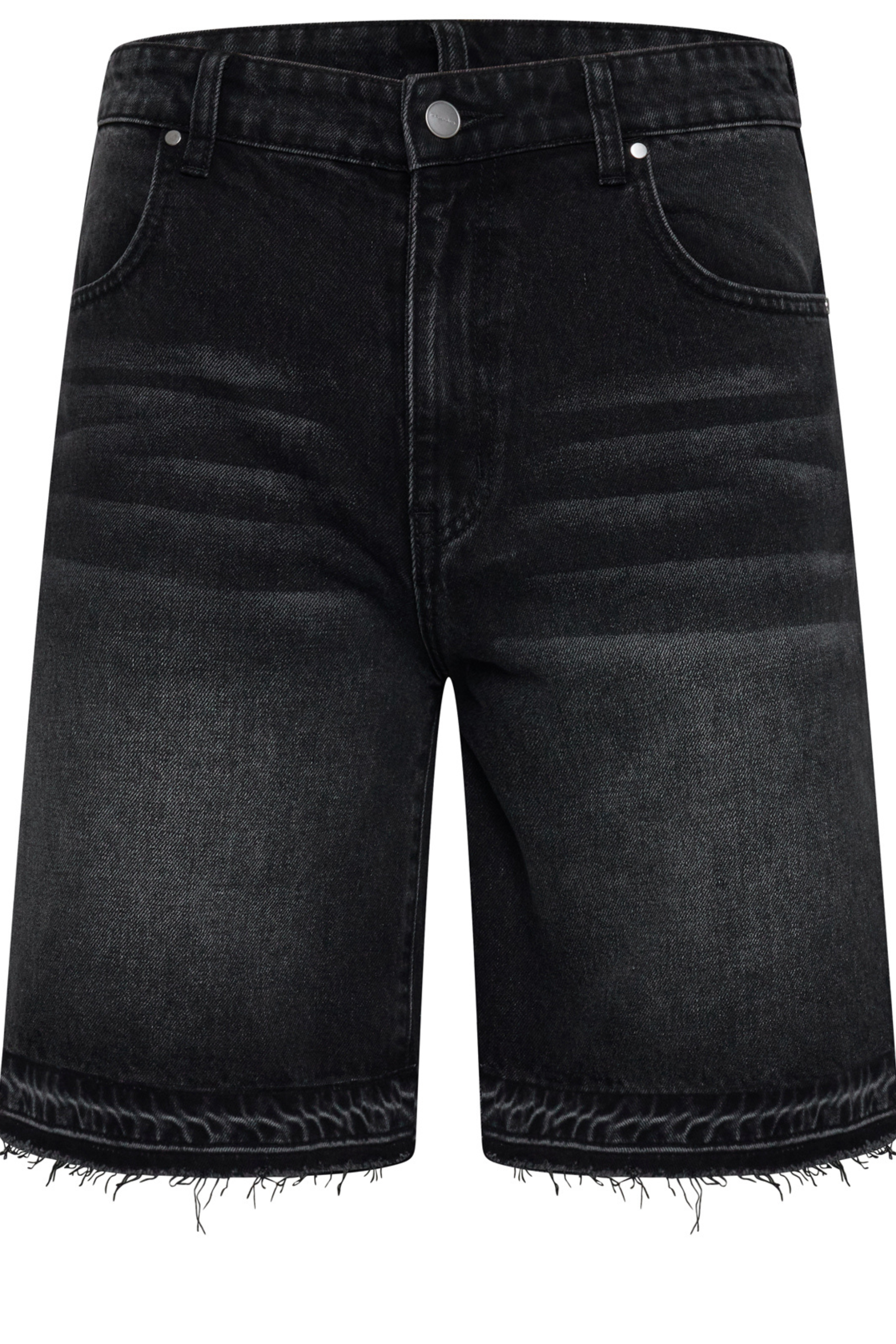 Benjart Black Stone washed Distressed Denim Shorts