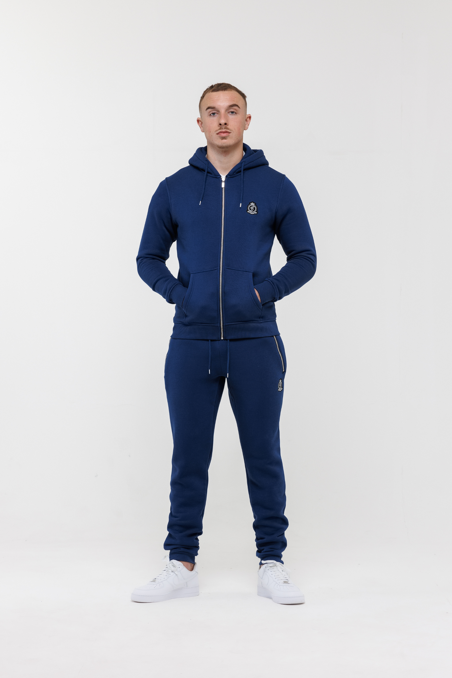 HRH Classic Zip Hood - Navy Blue