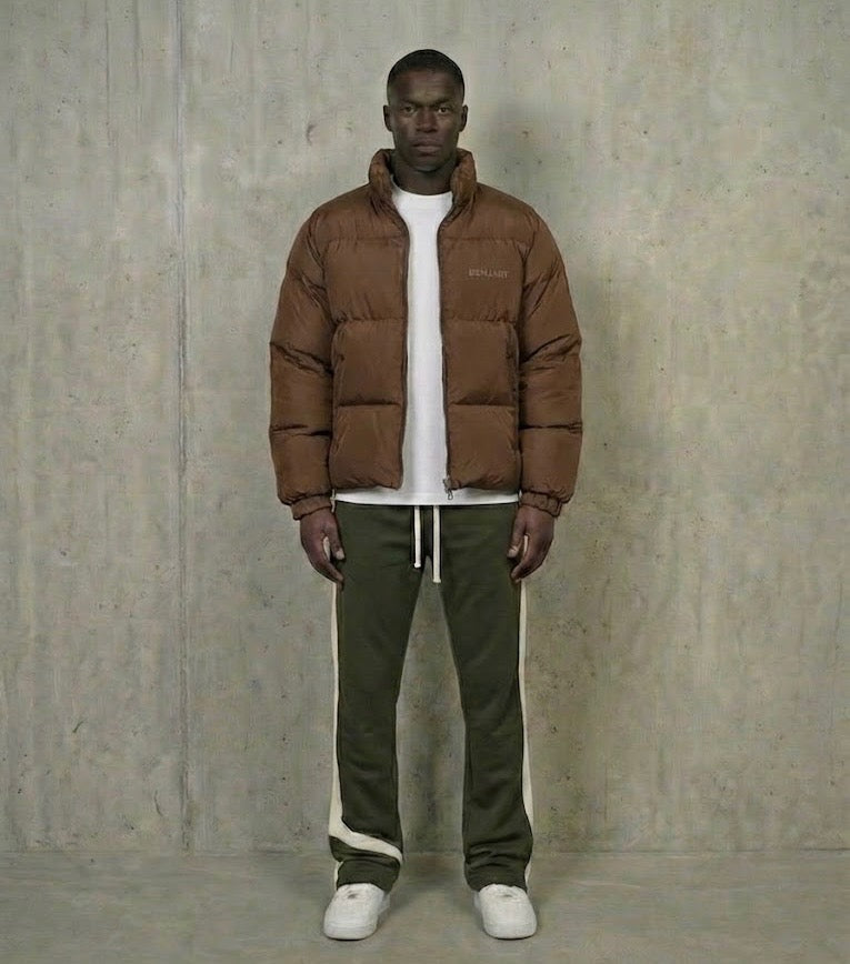 Benjart Cartier Puffer Jacket in brown, back view