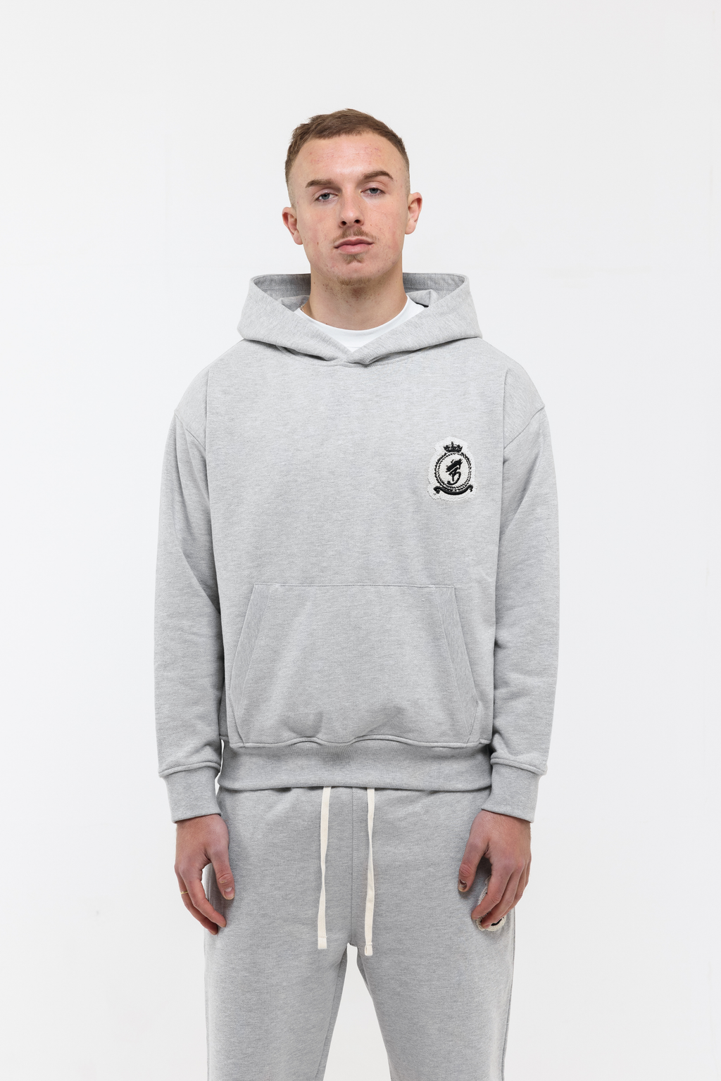 Chenille Pullover - Melange Grey