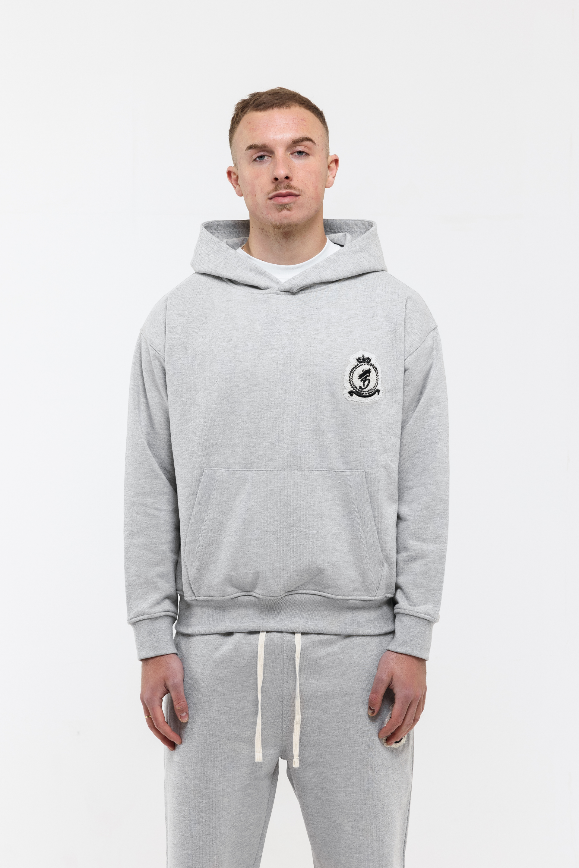 Chenille Pullover - Melange Grey