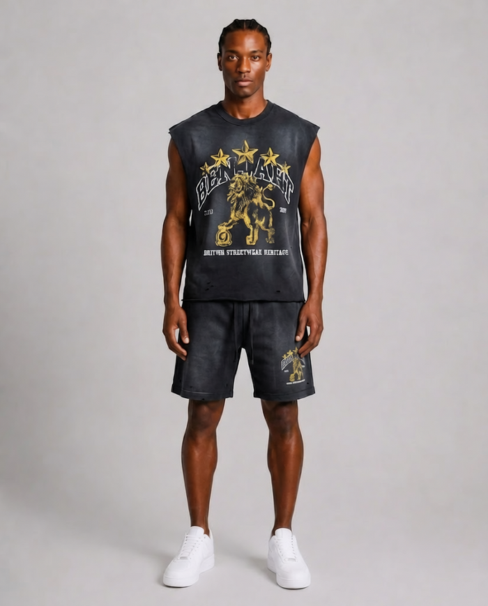 Benjart Heritage Lion Vest - Washed Black