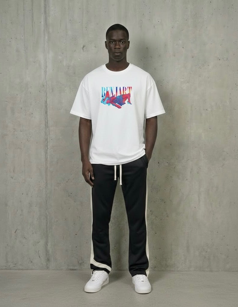 Benjart After Hours T-Shirt in white, back view