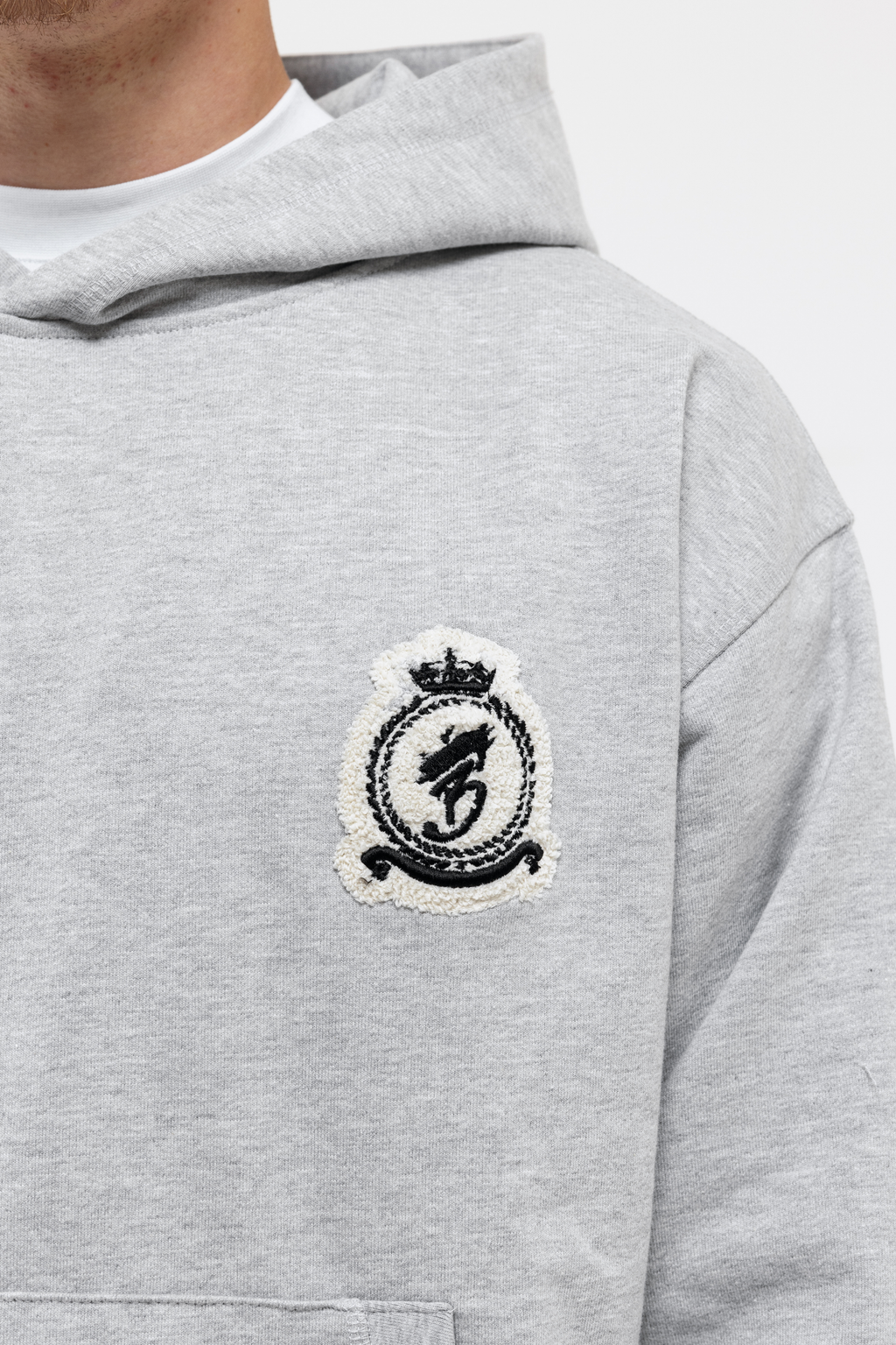 Chenille Pullover - Melange Grey