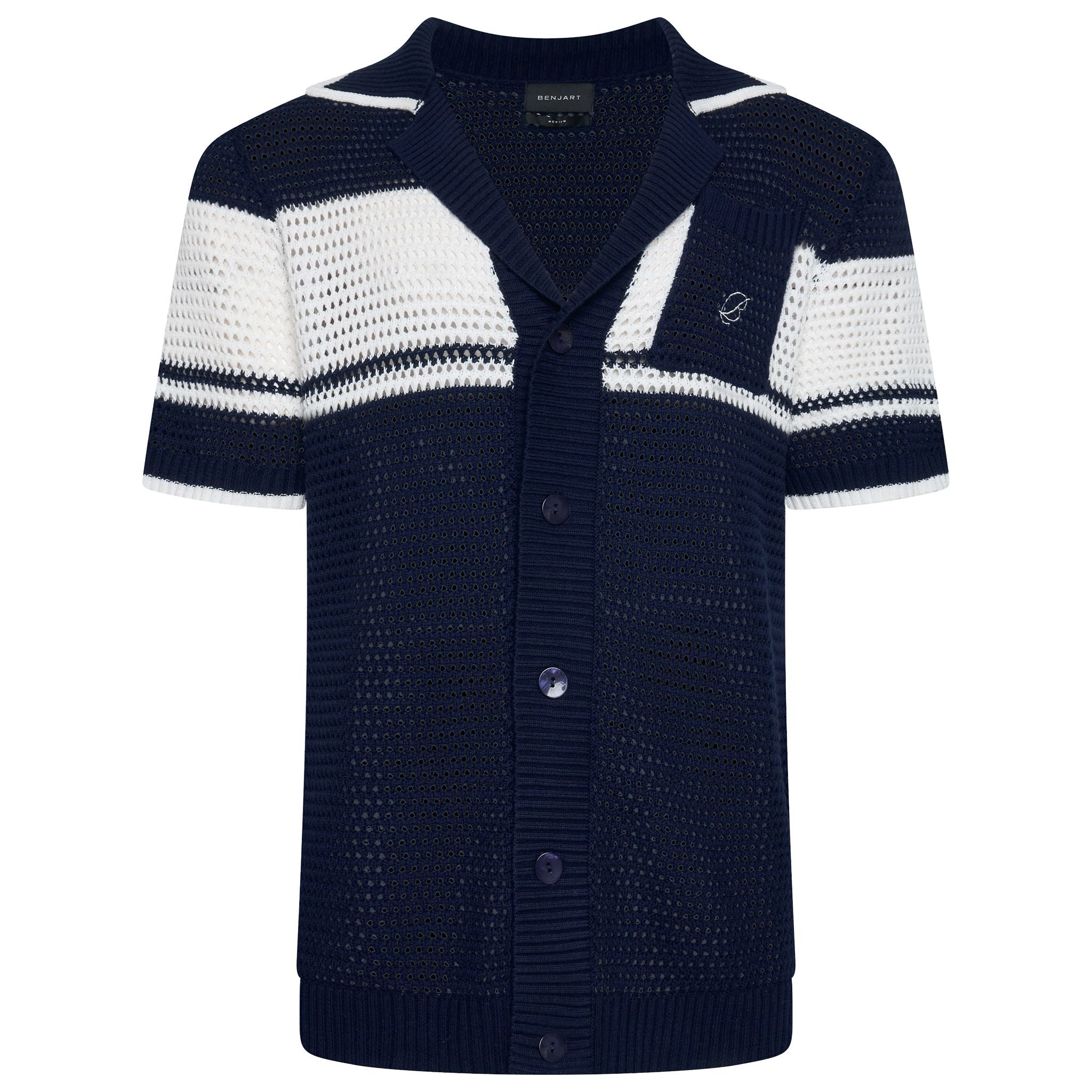 Crochet Knit Shirt - Pageant Blue