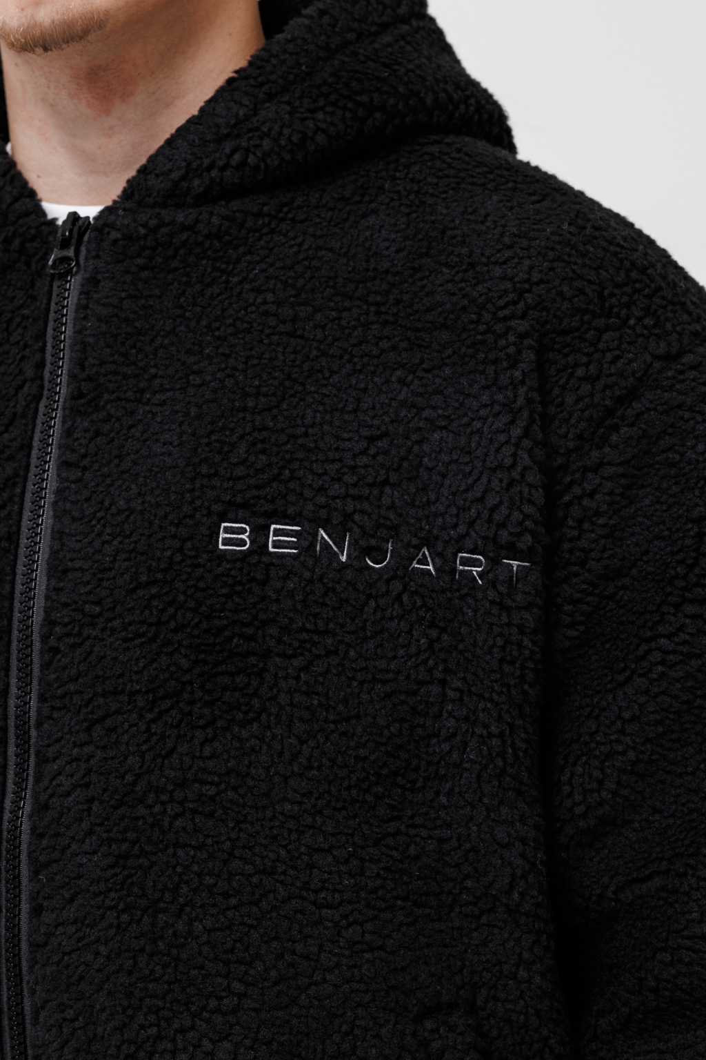 Black Sherpa Zip Jacket
