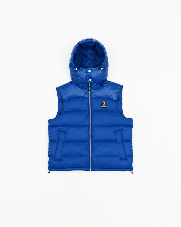 HRH Hooded Gilet - Blue/Chrome