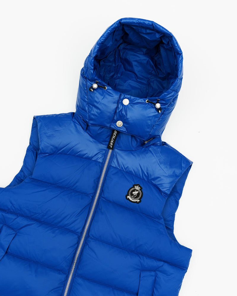 HRH Hooded Gilet - Blue/Chrome