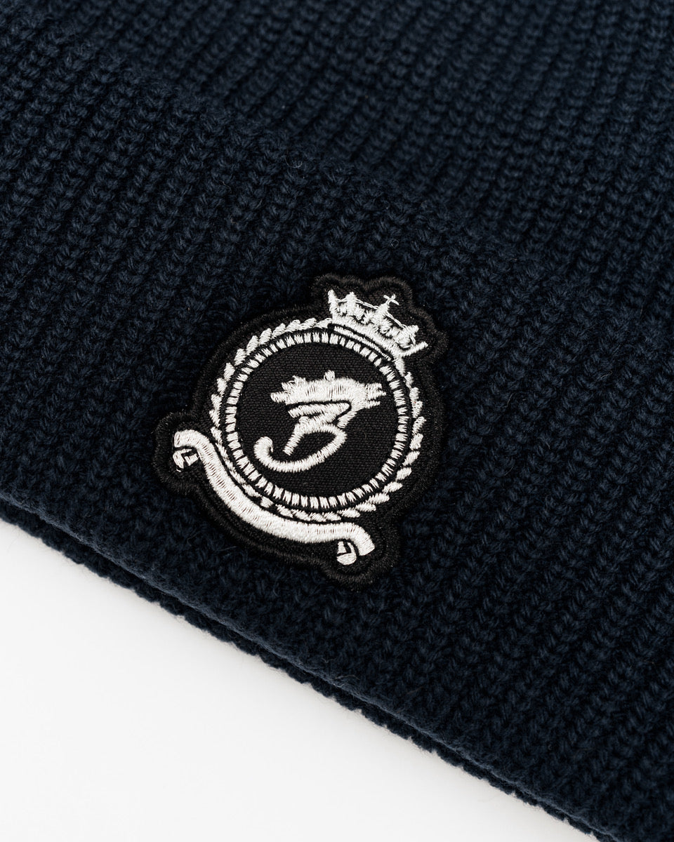 Benjart HRH Chrome Beanie in navy, back view