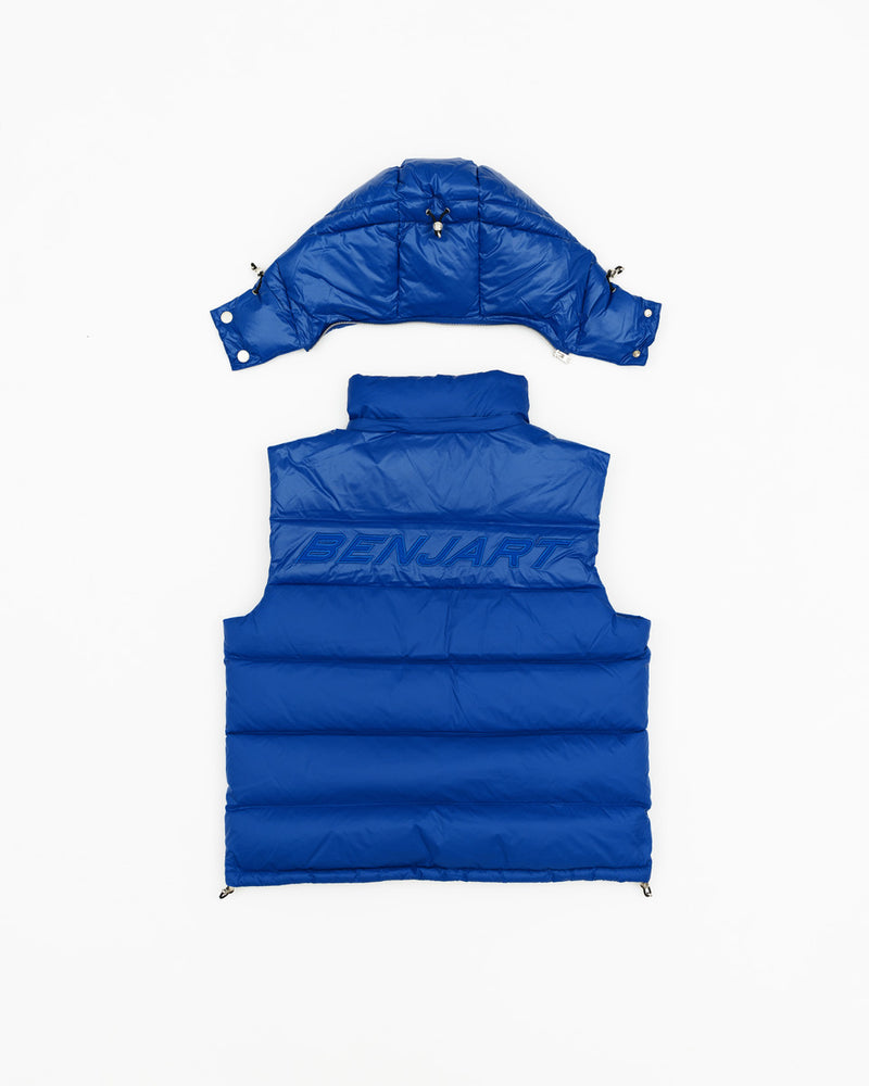 HRH Hooded Gilet - Blue/Chrome