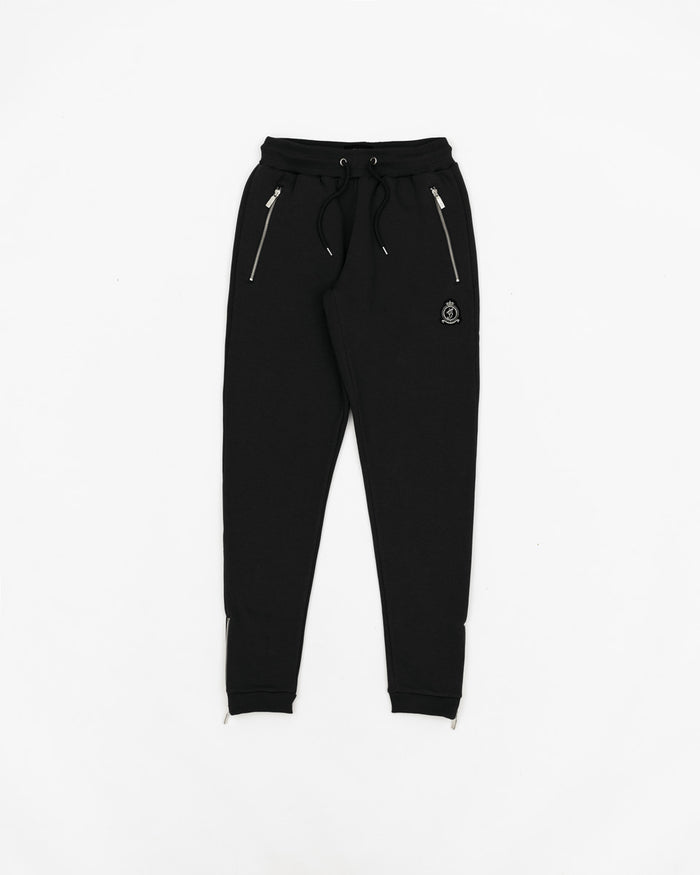 Benjart HRH Classic Zip Joggers in black, front view