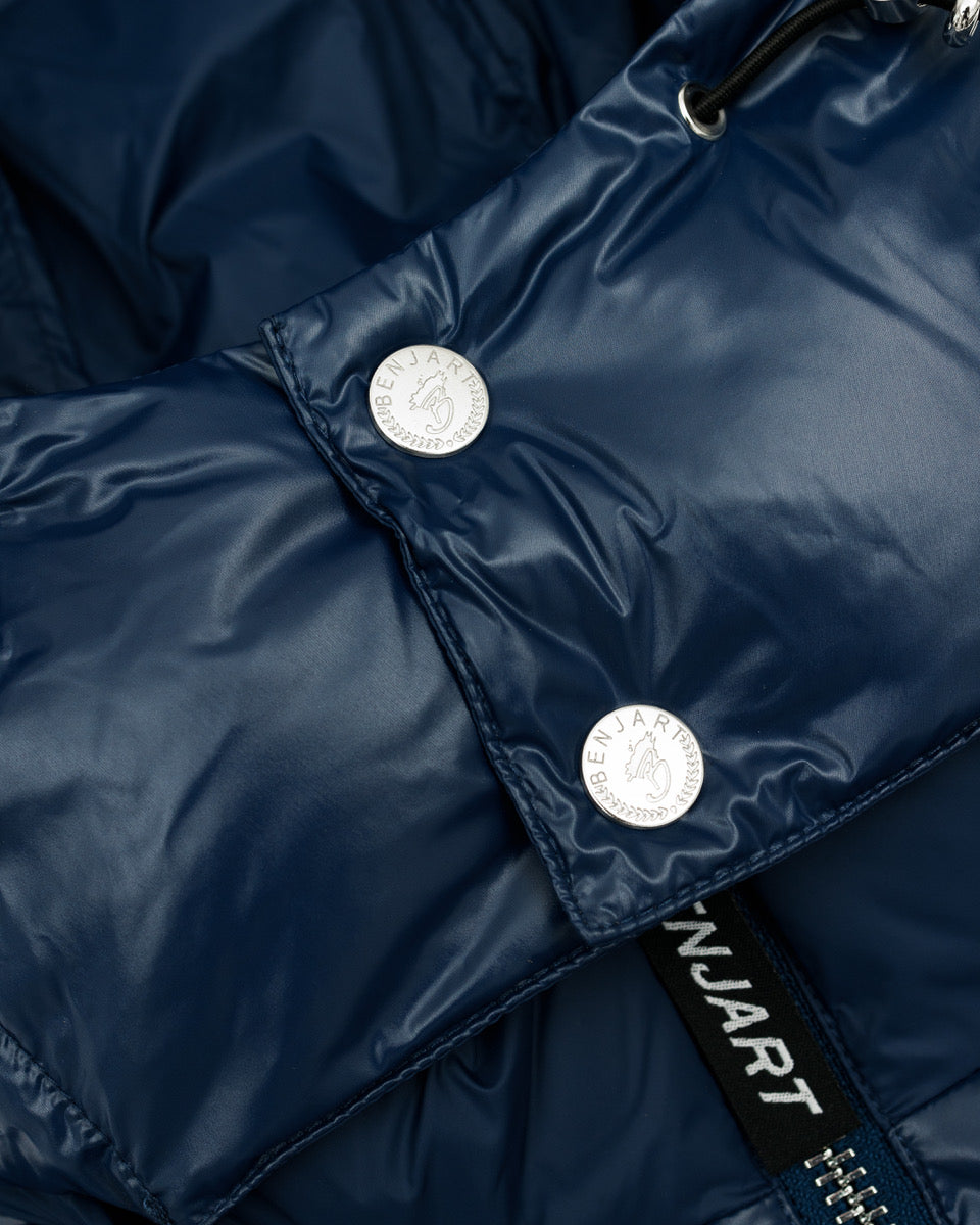 HRH Hooded Gilet - Navy/Chrome