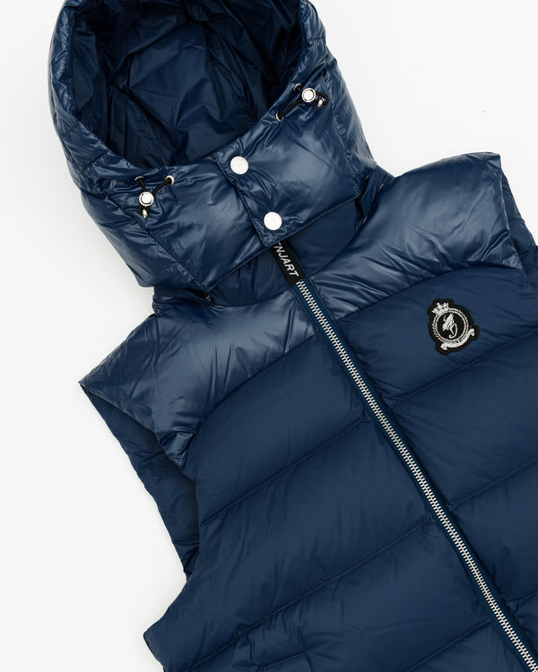 HRH Hooded Gilet - Navy/Chrome