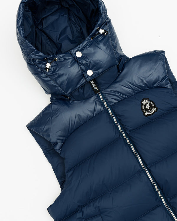 HRH Hooded Gilet - Navy/Chrome