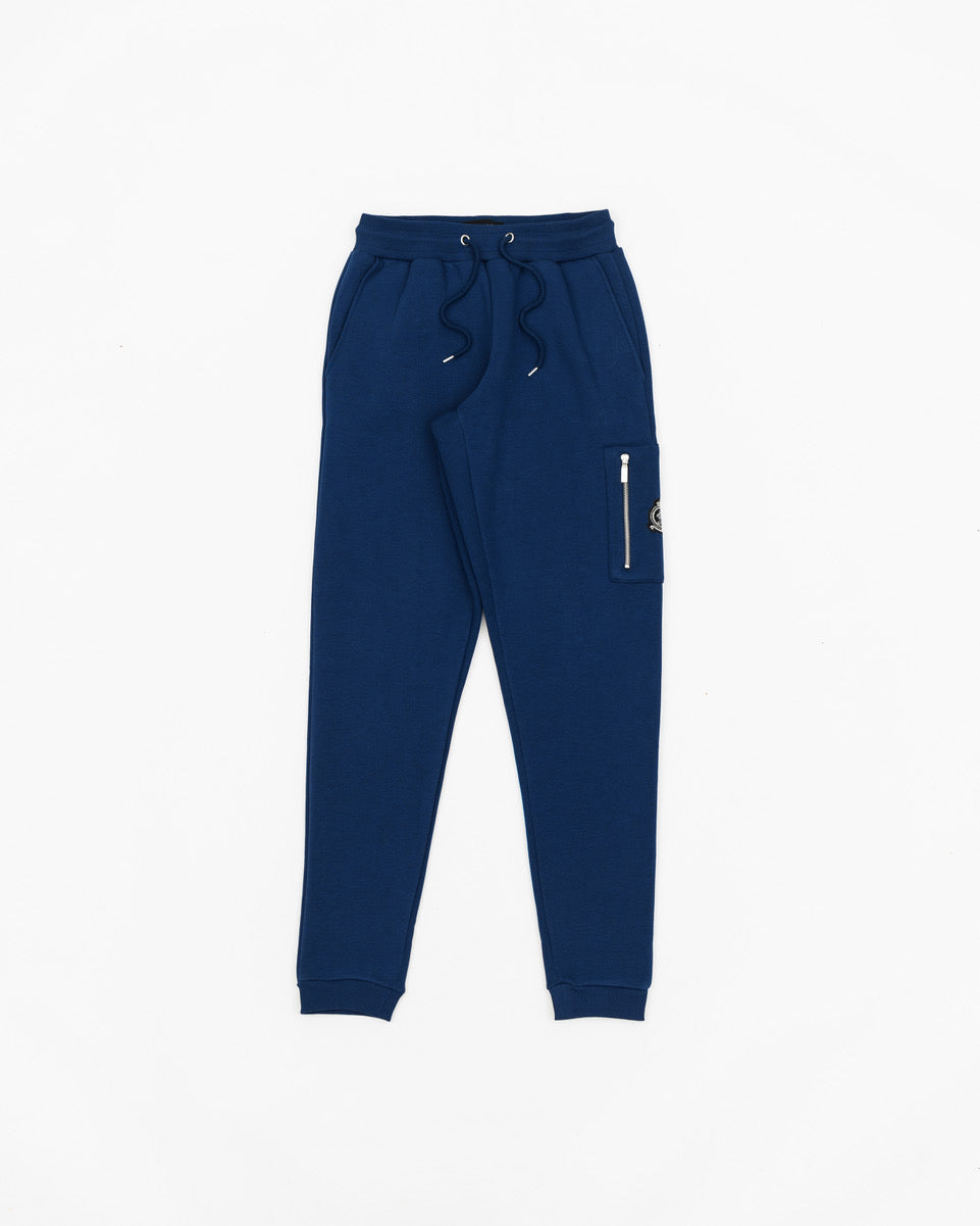 Benjart Chrome HRH Utility Joggers in navy blue, side view
