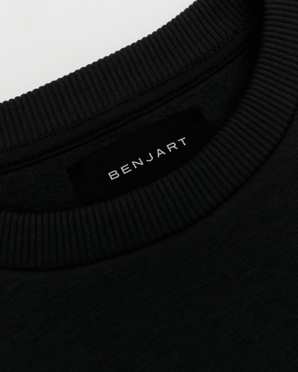 Benjart Chrome HRH Utility Sweatshirt in black, pocket detail
