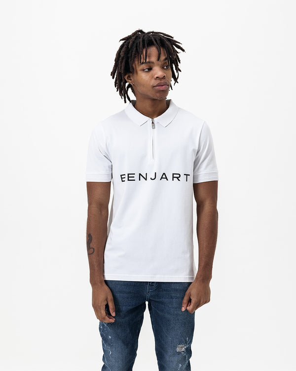 Zip Polo Shirt - White