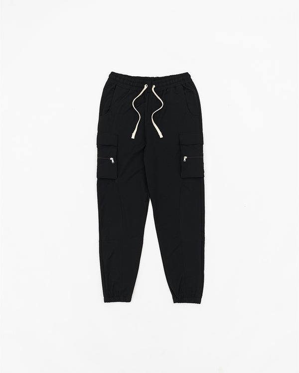 Stretch Nylon Cargo Pant - Black