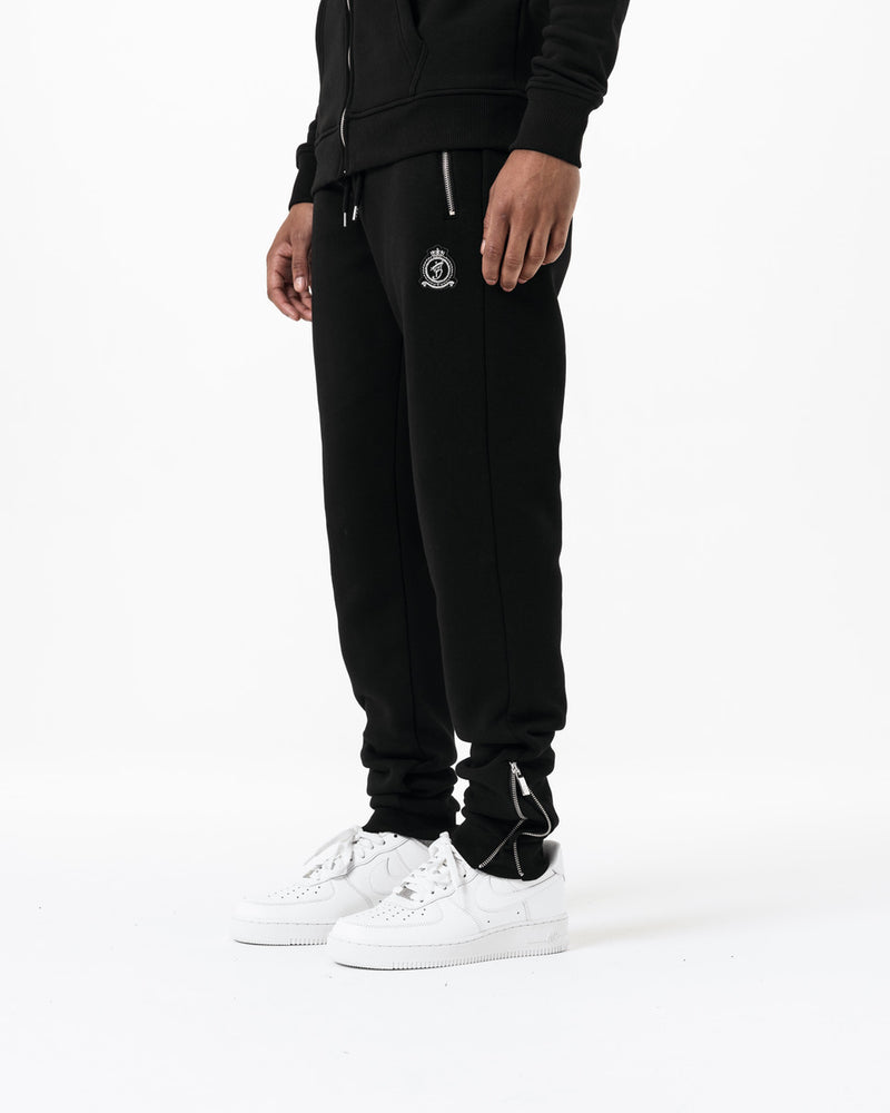 HRH Zip Joggers - Black