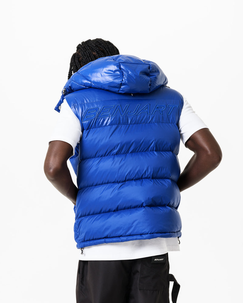 HRH Hooded Gilet - Blue/Chrome