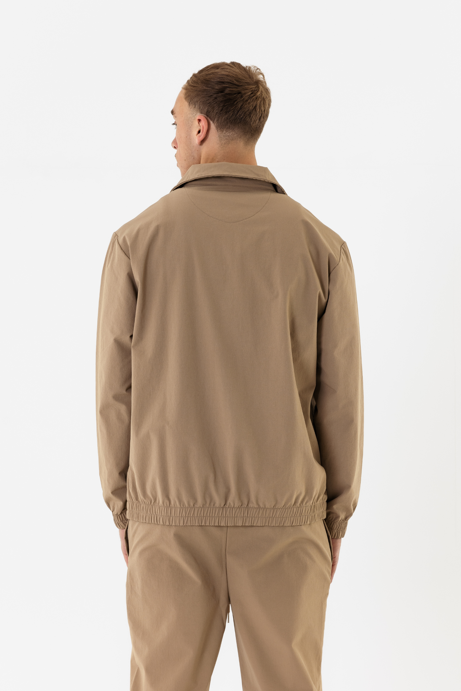 Benjart Nylon Quarter Zip - Sand